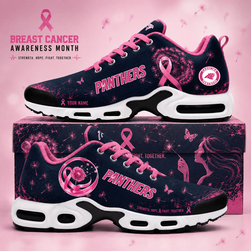 Limited Edition Carolina Panthers Breast Cancer Awareness x Dandelion of Hope Shoes