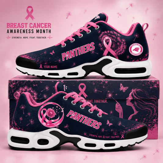 Limited Edition Carolina Panthers Breast Cancer Awareness x Dandelion of Hope Shoes