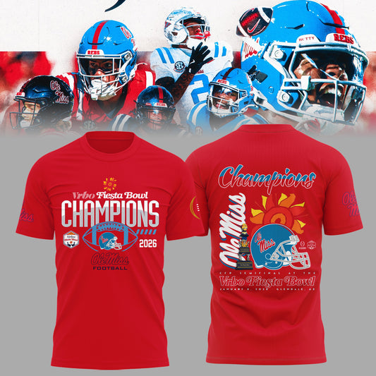 Ole Miss Vrbo Fiesta Bowl Champion 2026 Shirt