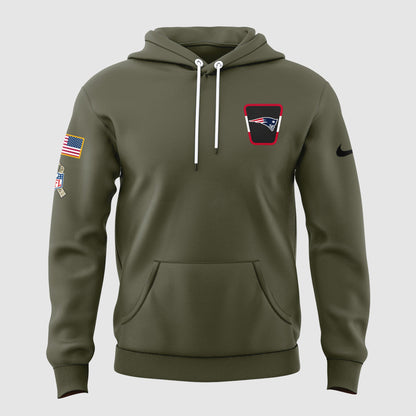 Special New New England Patriots Salute to Service 2025 Hoodie