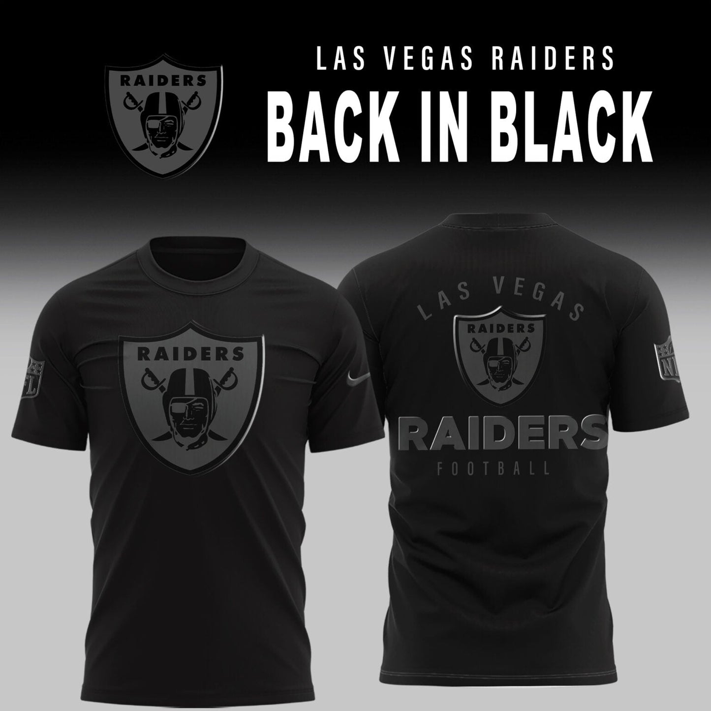 Las Vegas Raiders 2025 Back In Black Limited Edition Combo TShirt