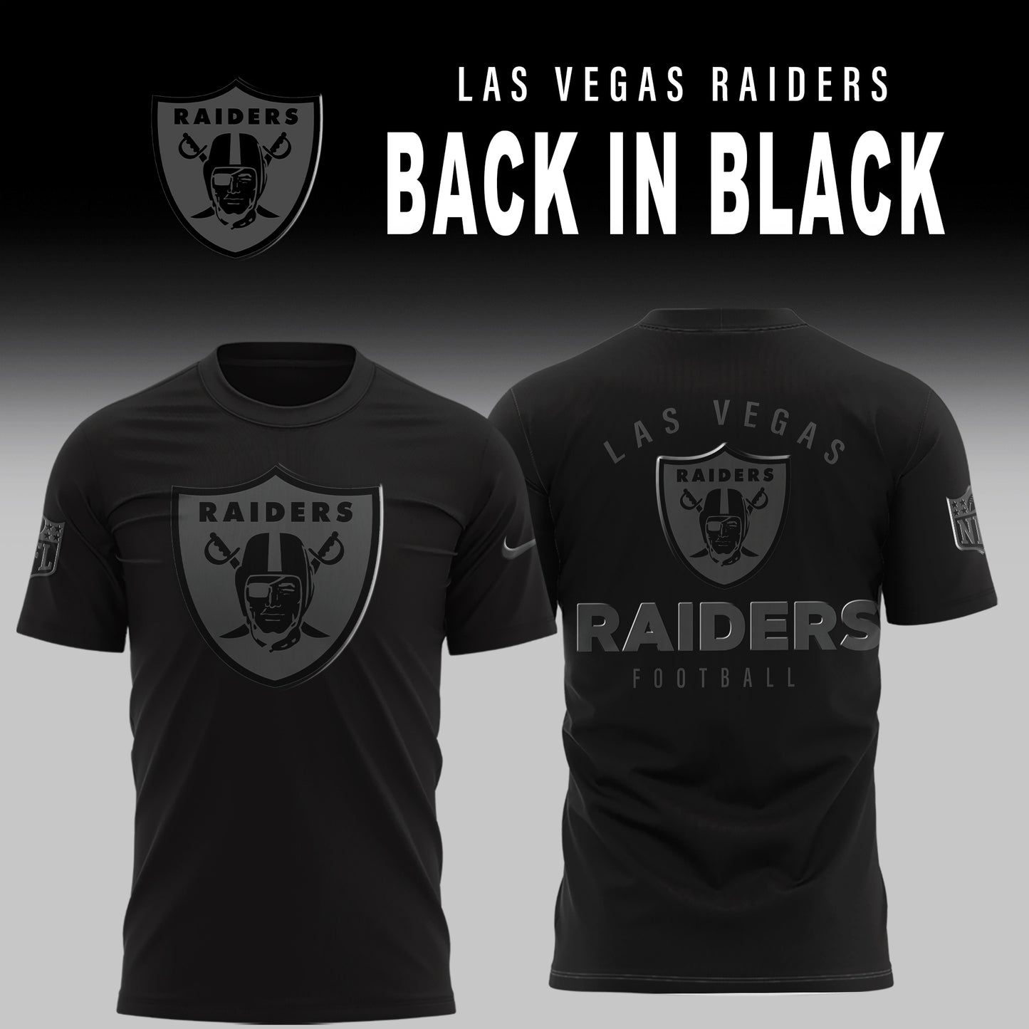 Las Vegas Raiders Back In Black Limited Edition T-Shirt