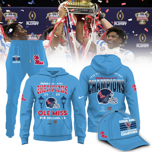 Ole Miss Rebels 2026 Sugar Bowl Champions Limited Edition Combo Hoodie