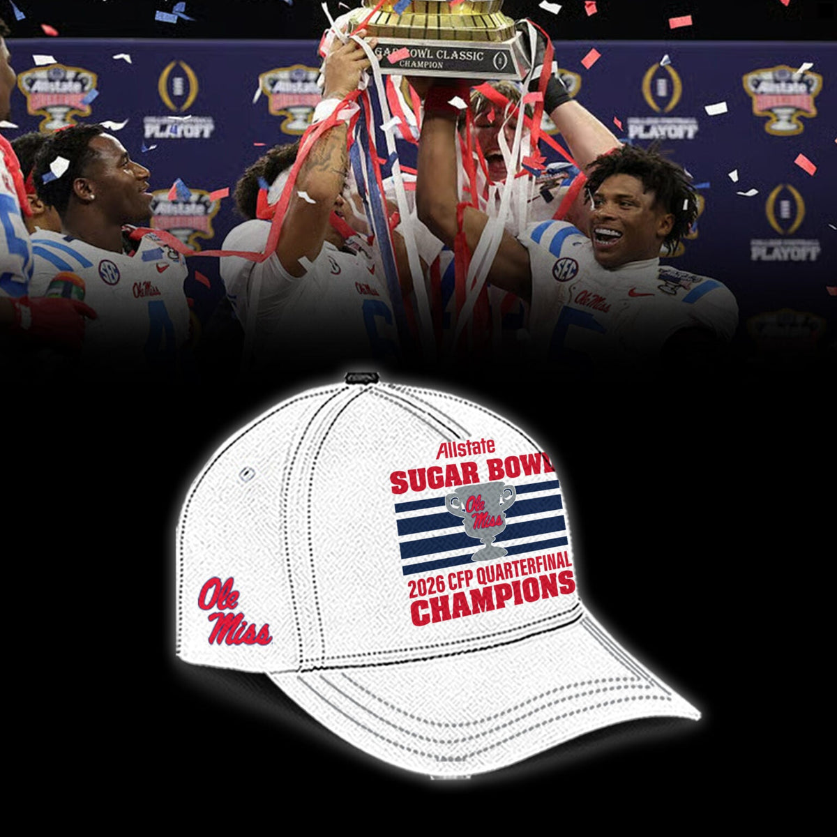 Ole Miss Rebels 2026 Sugar Bowl Champions Limited Edition Combo T-Shirt