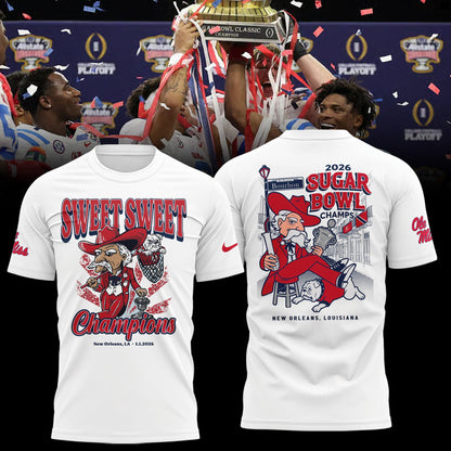 Ole Miss Rebels 2026 Sugar Bowl Champions Limited Edition Combo T-Shirt