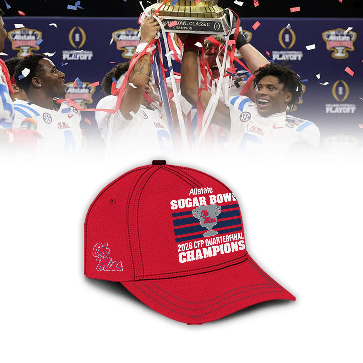Ole Miss Rebels 2026 Sugar Bowl Champions Limited Edition Combo T-Shirt