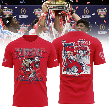 Ole Miss Rebels 2026 Sugar Bowl Champions Limited Edition Combo T-Shirt