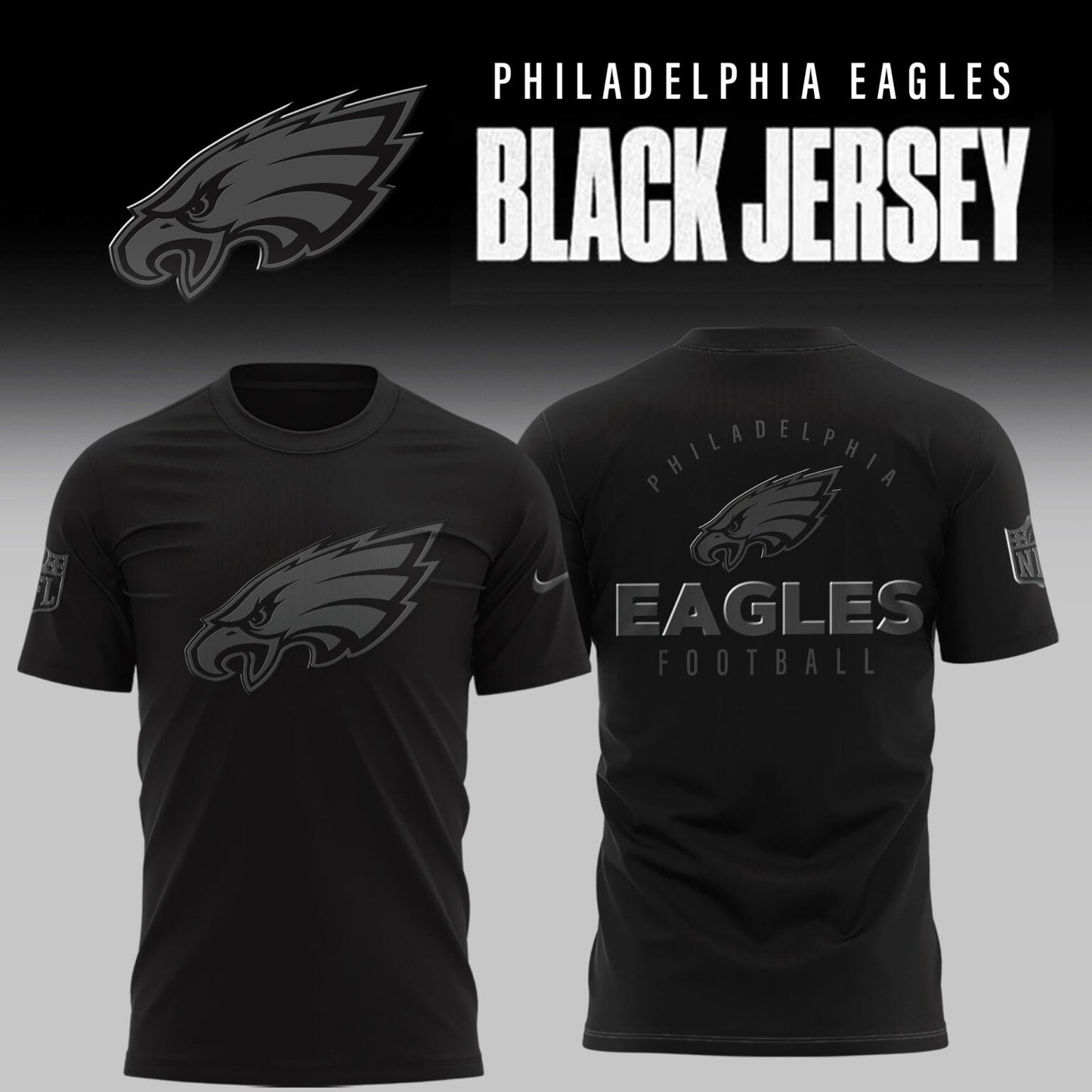 Philadelphia Eagles 2025 Back In Black Limited Edition Combo TShirt