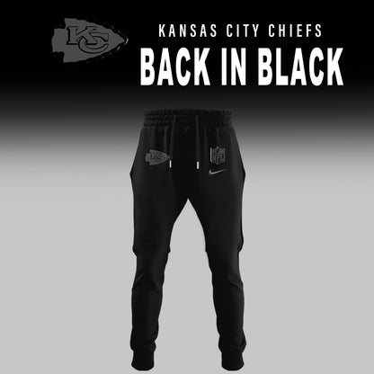 Kansas City Chiefs Back In Black Half Zip Hoodie