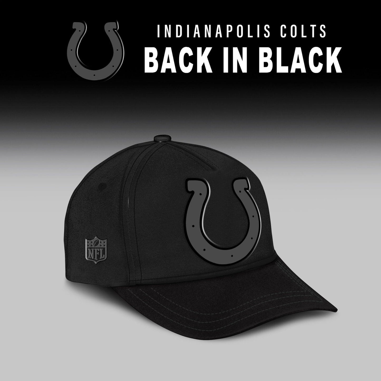 Indianapolis Colts Back In Black Half Zip Hoodie