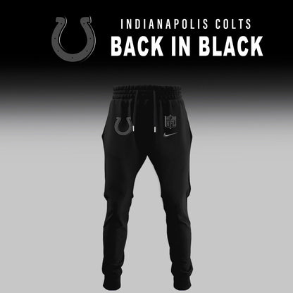 Indianapolis Colts Back In Black Half Zip Hoodie