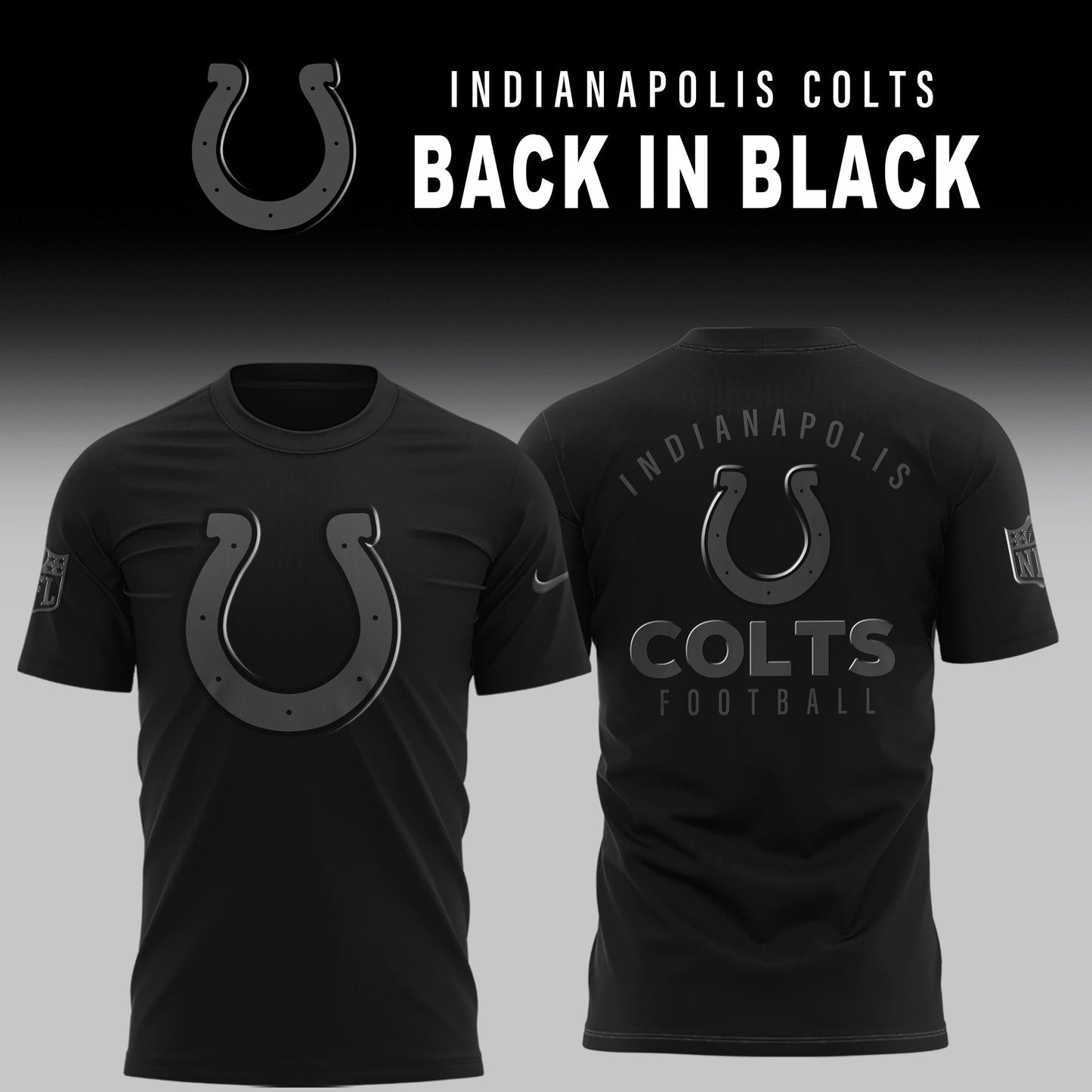 Indianapolis Colts 2025 Back In Black Limited Edition Combo TShirt