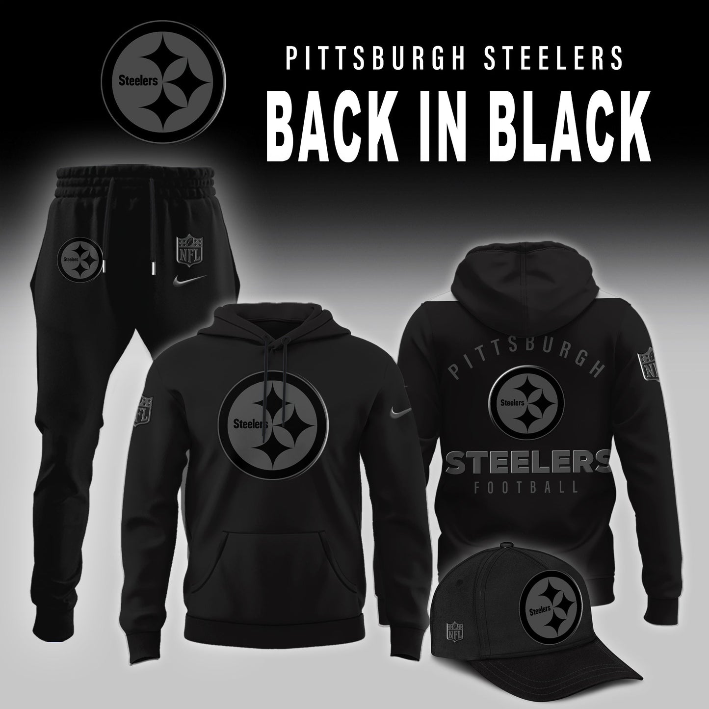 Pittsburgh Steelers 2025 Back In Black Limited Edition Combo Hoodie
