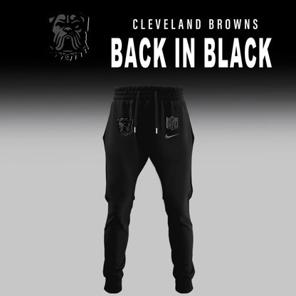 Cleveland Browns Back In Black Half Zip Hoodie