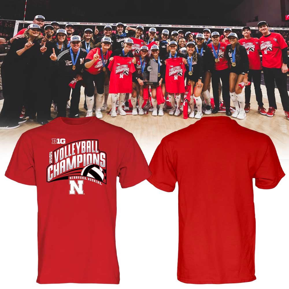 Nebraska Huskers 2025 Big 10 Women’s Volleyball Regular Season Champions Combo Shirt