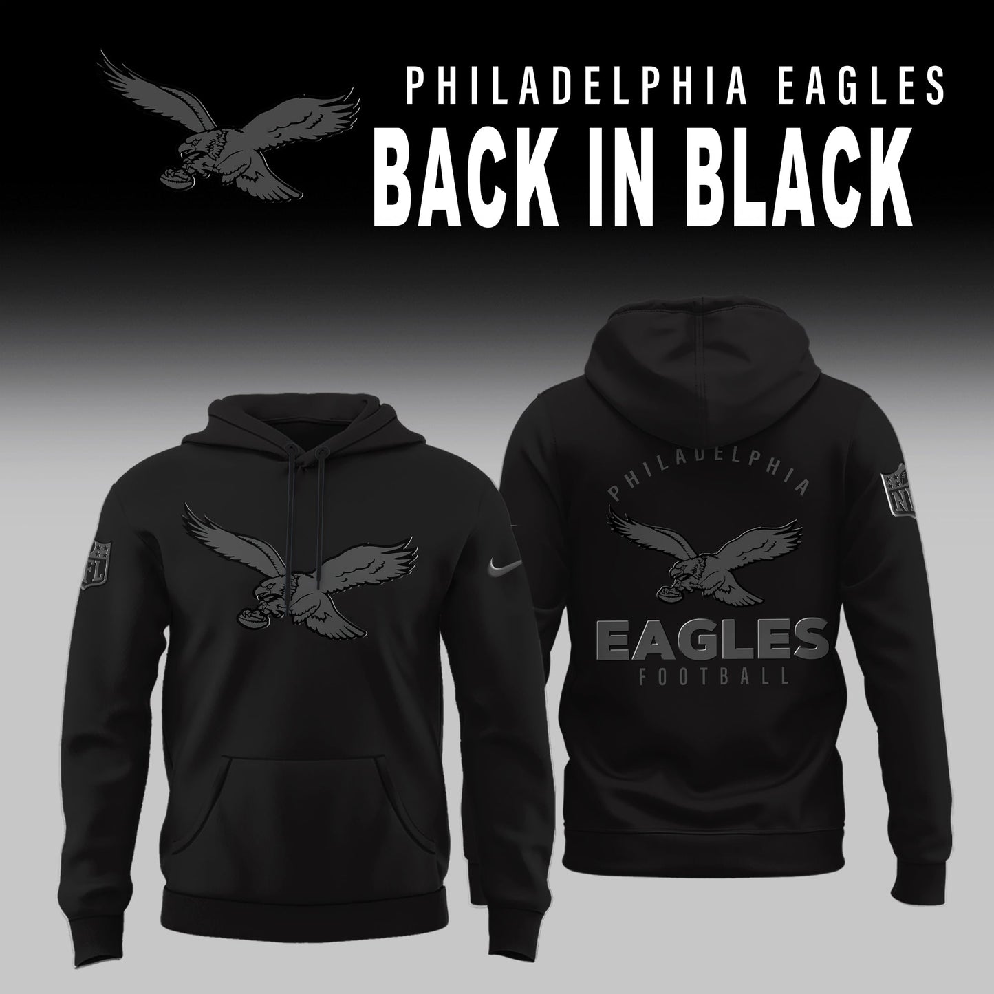 Philadelphia Eagles Back In Black Limited Edition Combo Hoodie