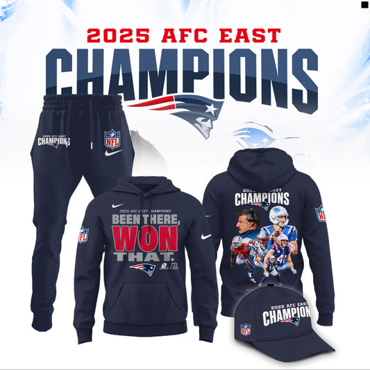 New England Patriots 2025 AFC East Champions Hoodie Limited Edition