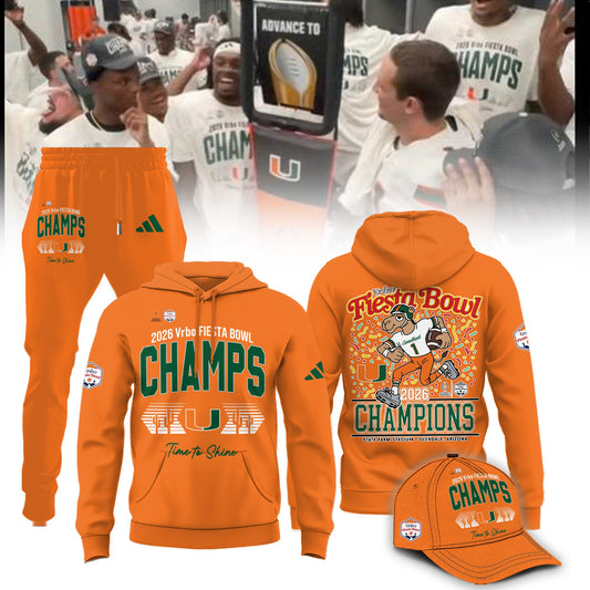 Miami Hurricanes CFP 2026 Fiesta Bowl Champions Limited Edition Hoodie