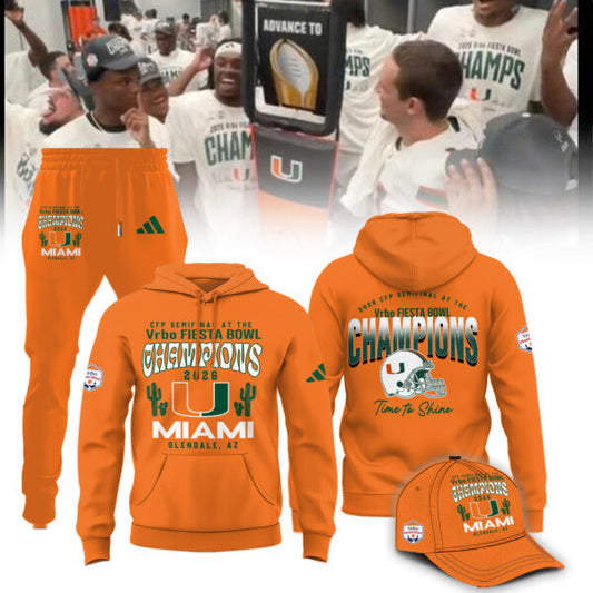 Miami Hurricanes CFP 2026 Fiesta Bowl Champions Limited Edition Hoodie