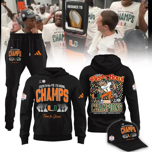 Miami Hurricanes CFP 2026 Fiesta Bowl Champions Limited Edition Hoodie