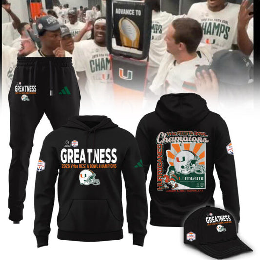 Miami Hurricanes CFP 2026 Fiesta Bowl Champions Limited Edition Hoodie