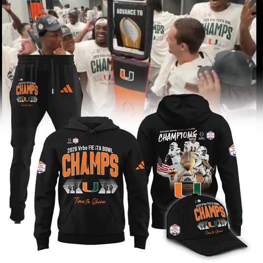 Miami Hurricanes CFP 2026 Fiesta Bowl Champions Limited Edition Hoodie