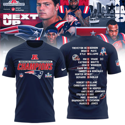 New England Patriots 2025 AFC Conference Champions T-shirt