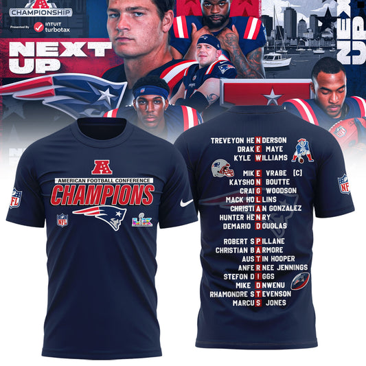 New England Patriots 2025 AFC Conference Champions T-shirt