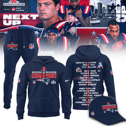 New England Patriots 2025 AFC Conference Champions Hoodie