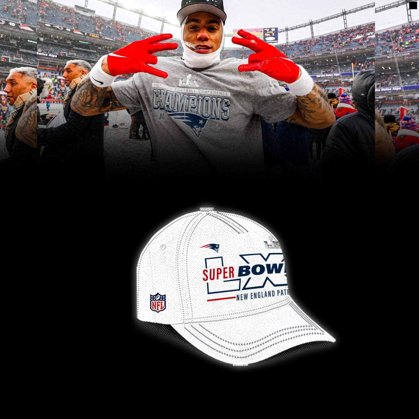 New England Patriots Super Bowl LX Roster T-shirt