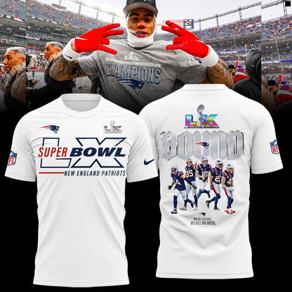 New England Patriots Super Bowl LX Roster T-shirt