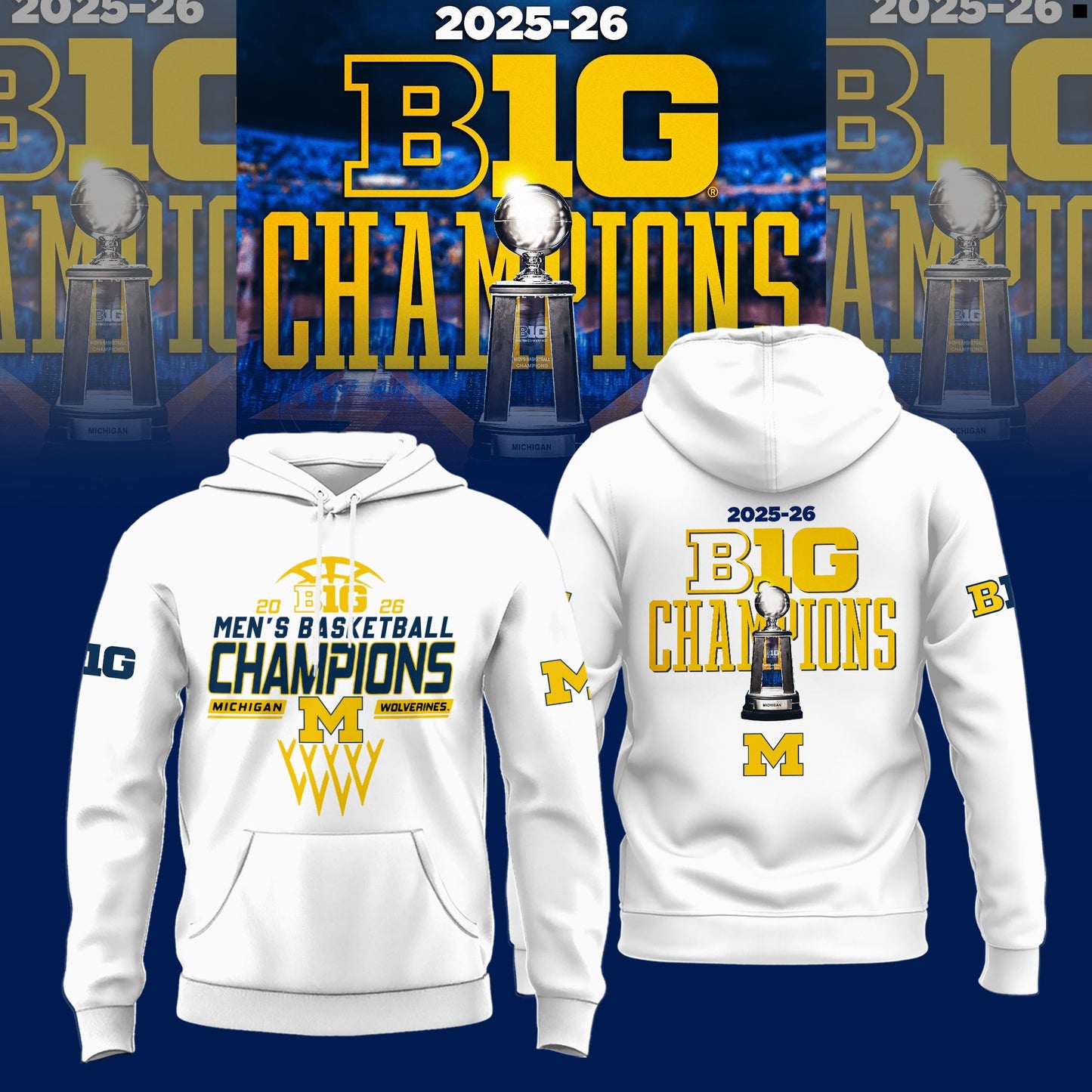 Michigan Men’s Basketball 2026 Big Ten Regular Season Title Hoodie