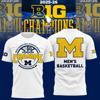Michigan Men’s Basketball 2026 Big Ten Regular Season Title T-Shirt