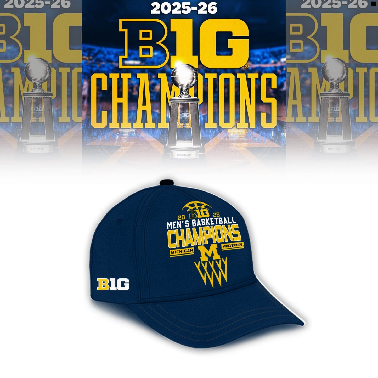 Michigan Men’s Basketball 2026 Big Ten Regular Season Title Hoodie