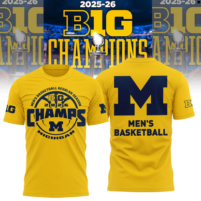 Michigan Men’s Basketball 2026 Big Ten Regular Season Title T-Shirt