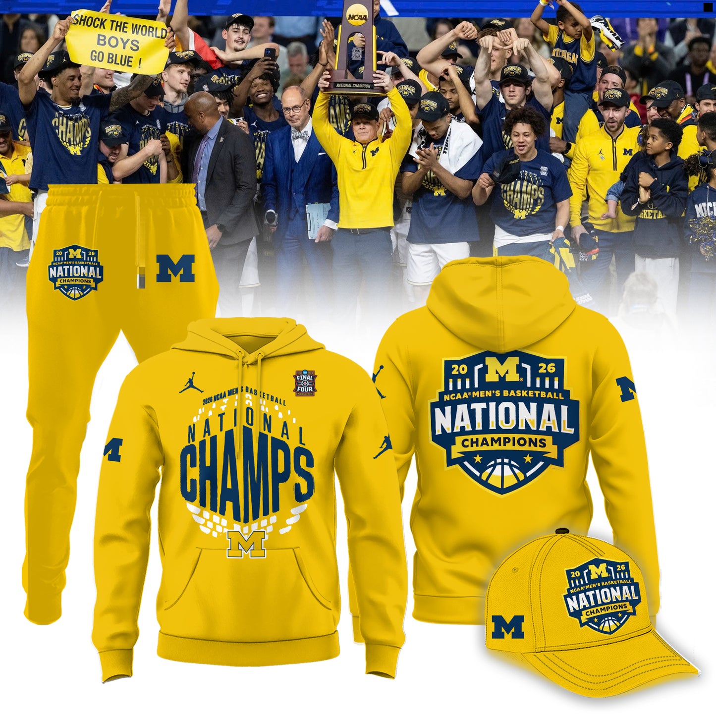 NCAA Basketball x Michigan Champions 2026 Limited Edition Hoodie