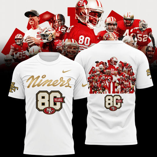 Limited Edition San Francisco 49ers 80th Anniversary T-Shirt