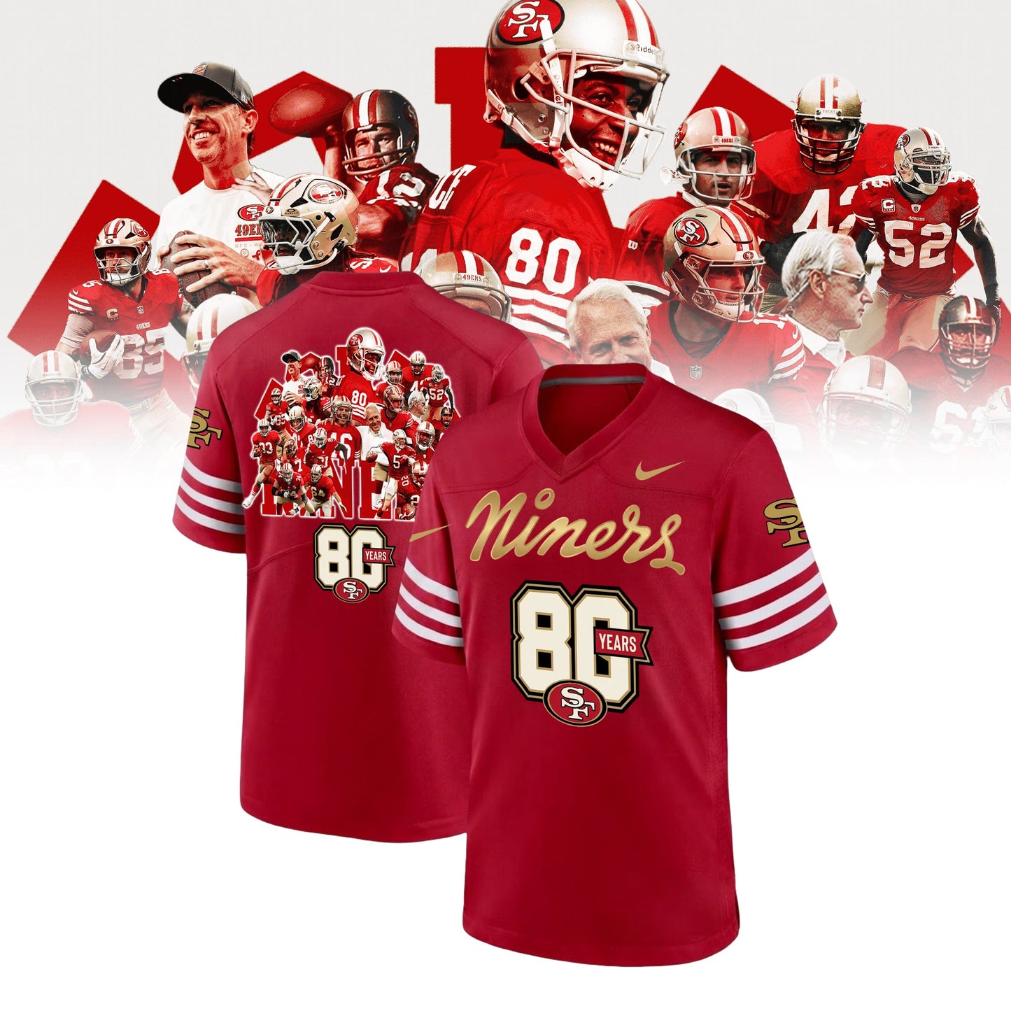 Limited Edition San Francisco 49ers 80th Anniversary Jersey