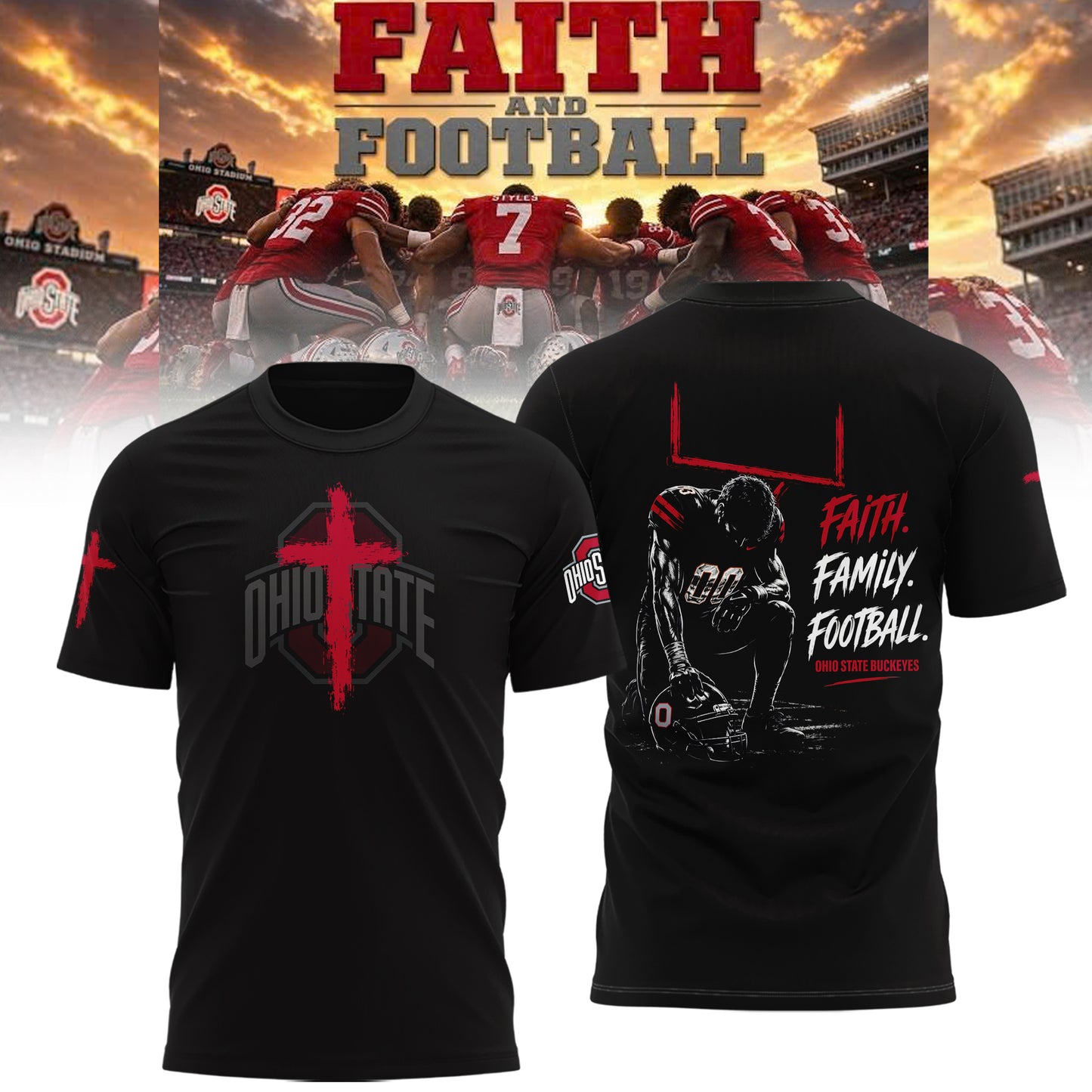 Ohio State Buckeyes FAITH FAMILY FOOTBALL 2026 Limited Edition Shirt