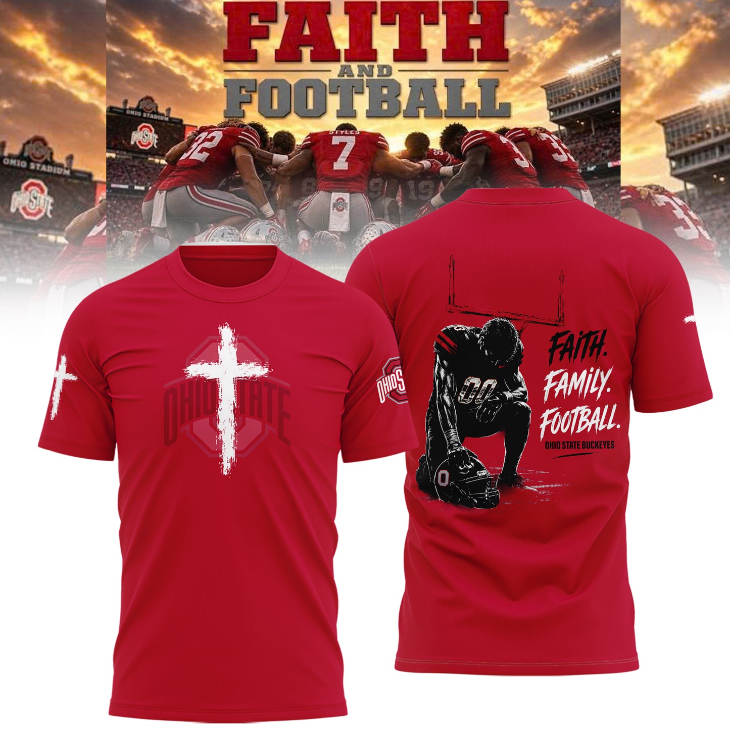Ohio State Buckeyes FAITH FAMILY FOOTBALL 2026 Limited Edition Shirt
