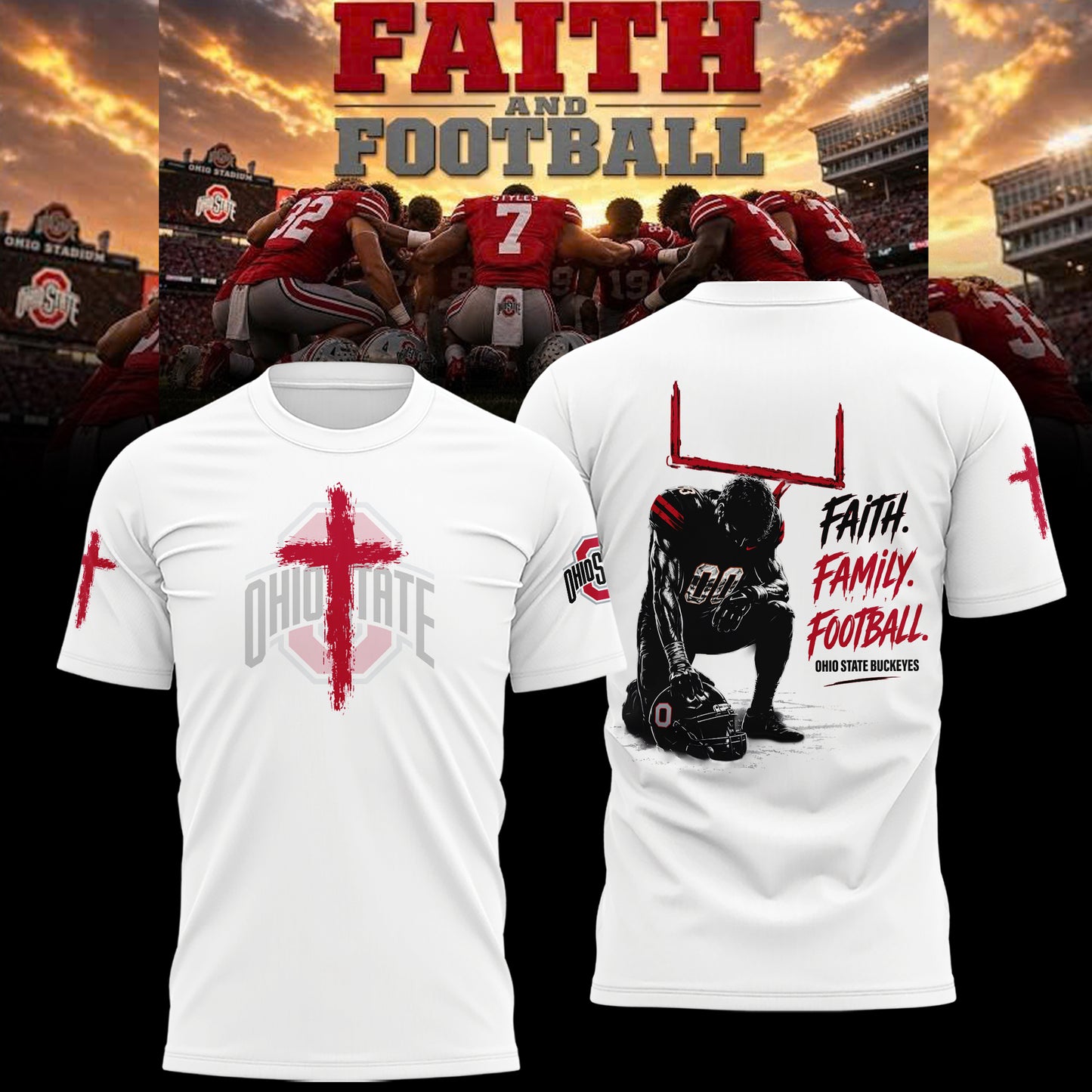 Ohio State Buckeyes FAITH FAMILY FOOTBALL 2026 Limited Edition Shirt