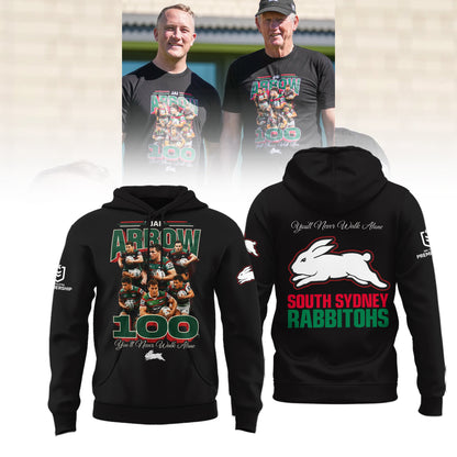 South Sydney Rabbitohs - Jai Arrow 100th Rabbitohs game - You'll Never Walk Alone Hoodie