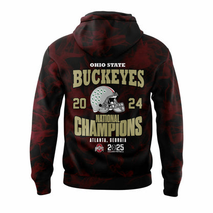 Ohio State Football College Football Playoff National Champions Smoke Red Hoodie