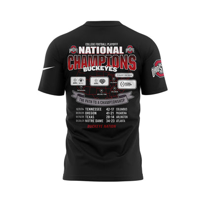 Ohio State Football College Football Playoff National Champions Black T-shirt
