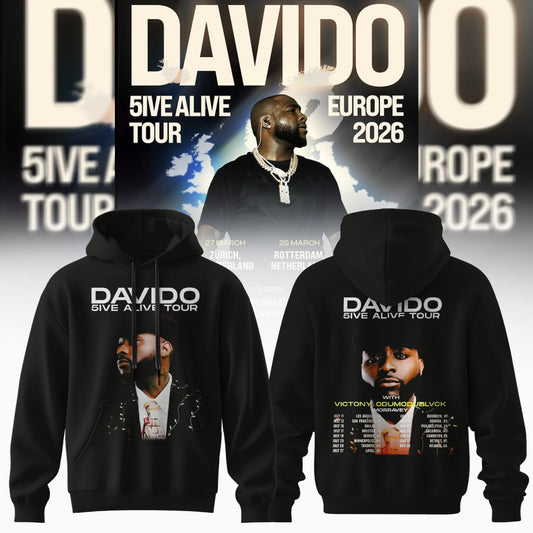Davido – 5IVE ALIVE TOUR – EUROPE 2026 Collection