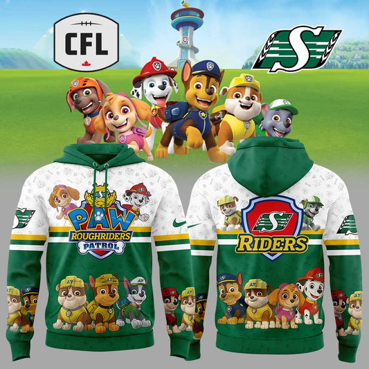 Limited Edition Saskatchewan Roughriders Paw Patrol Hoodie