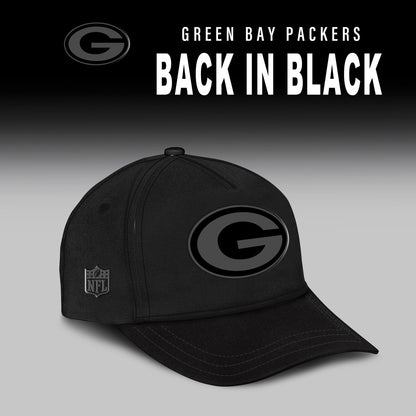 Green Bay Packers Back In Black Half Zip Hoodie