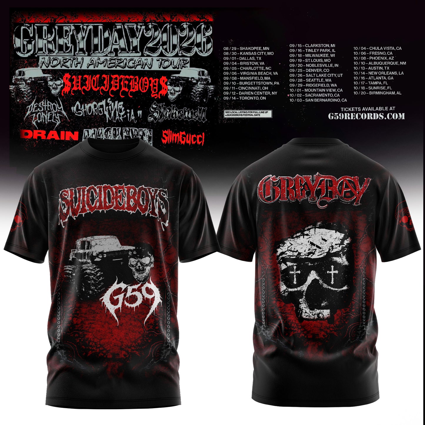 Greyday 2026 – North American Tour T-Shirt