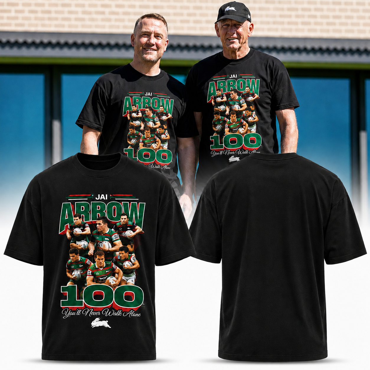South Sydney Rabbitohs - Jai Arrow 100th Rabbitohs game - You'll Never Walk Alone T-Shirt