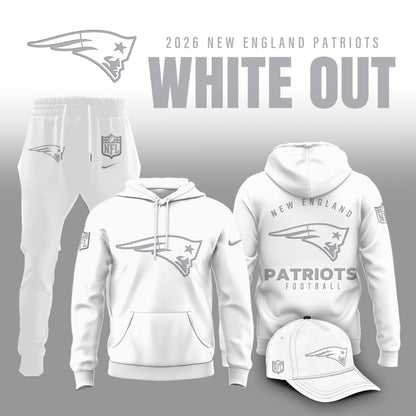 New England Patriots 2026 White Out Limited Edition Hoodie